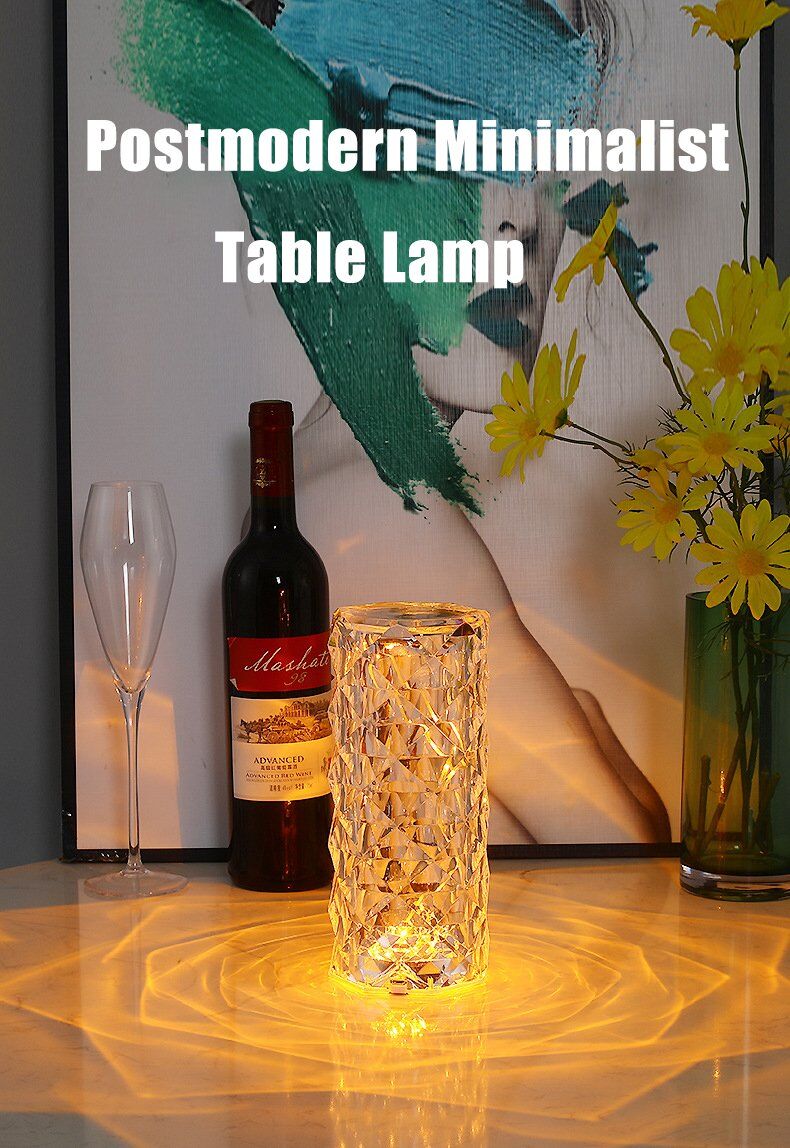 Adjustable Diamond Table Lamp USB Rechargeable Acrylic - Image 4