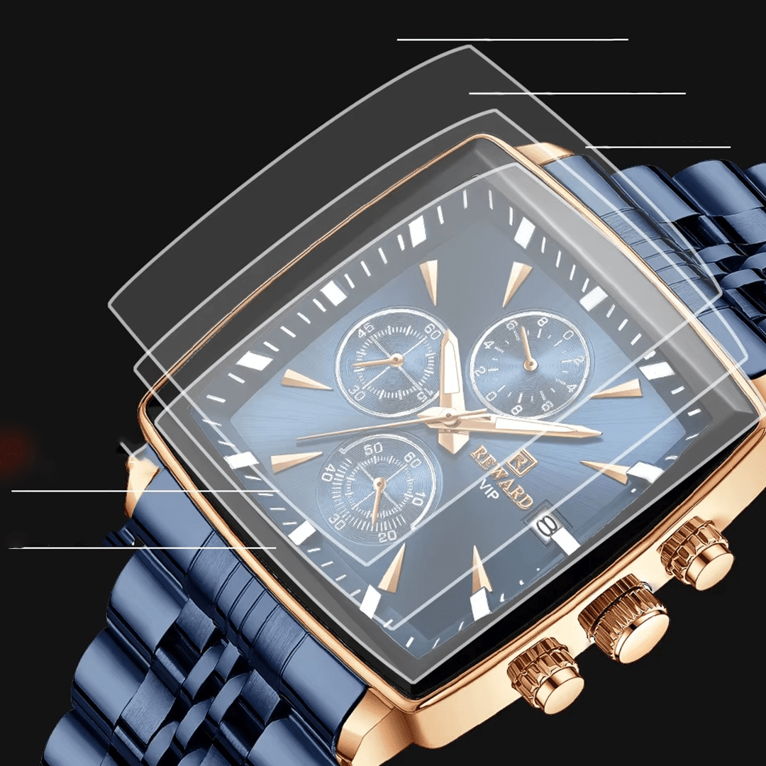 REWARD Trendy rectangular quartz watches for men - Image 2